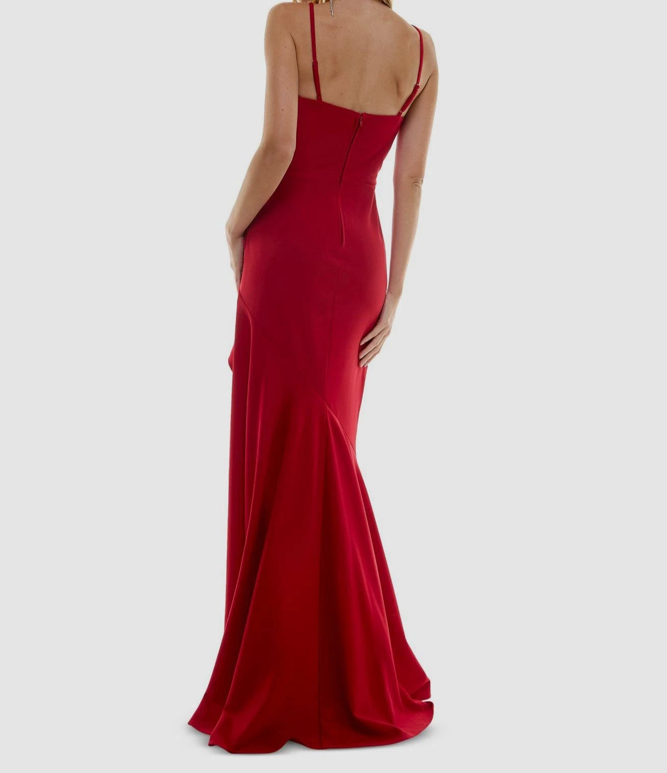 City Studio Red Evening Gown High Slit Formal Maxi Dress Size US 6 - Image 3