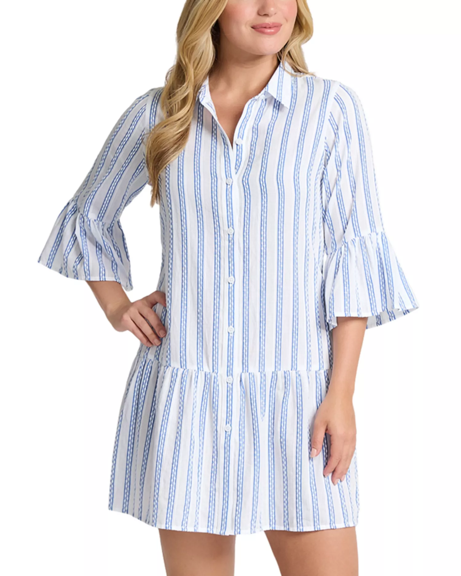 Tommy Bahama Bonita Stripe Swim Cover Up Dress Size L