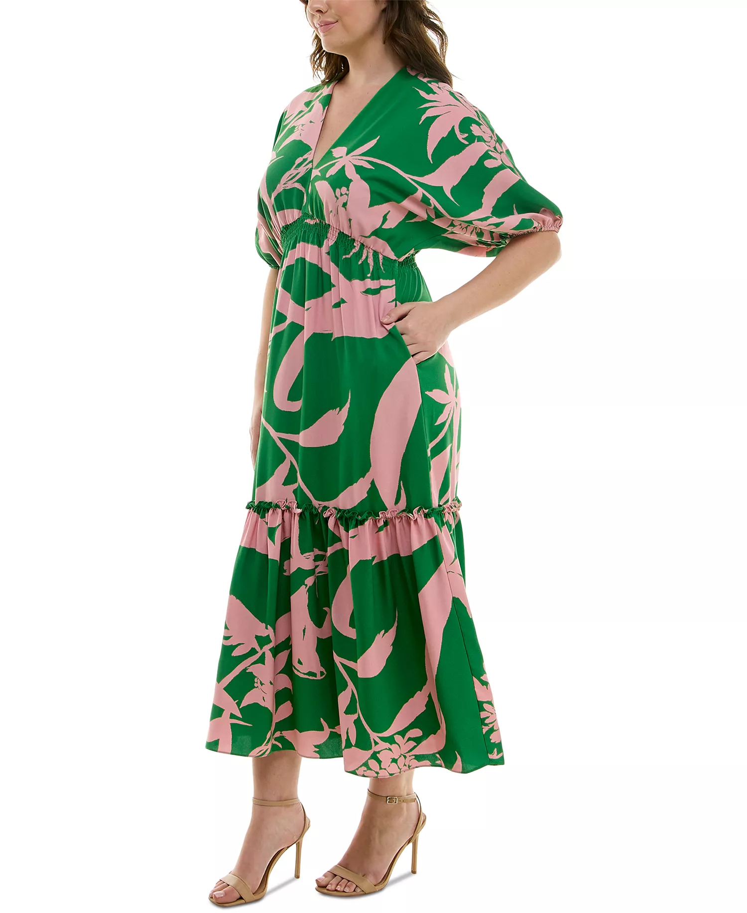 Taylor Plus Size Printed Summer Maxi Dress Size 16W - Image 6