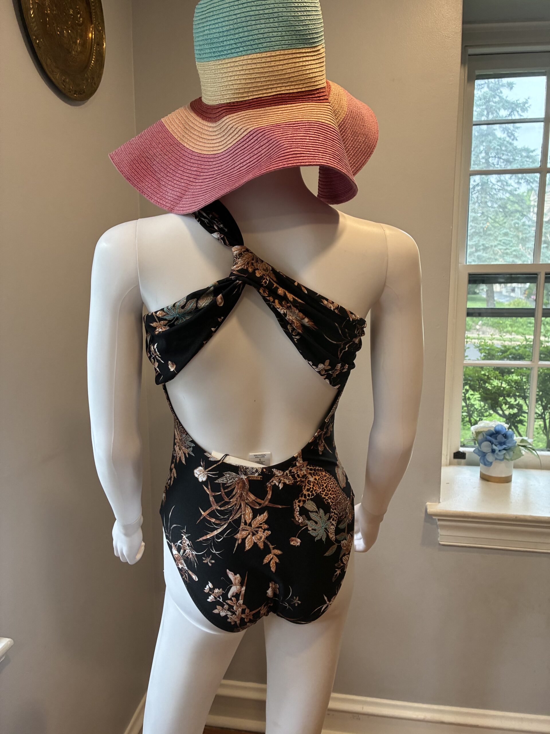L’Agence Women’s Size S Black Floral One-Piece Swimsuit Size S - Image 2