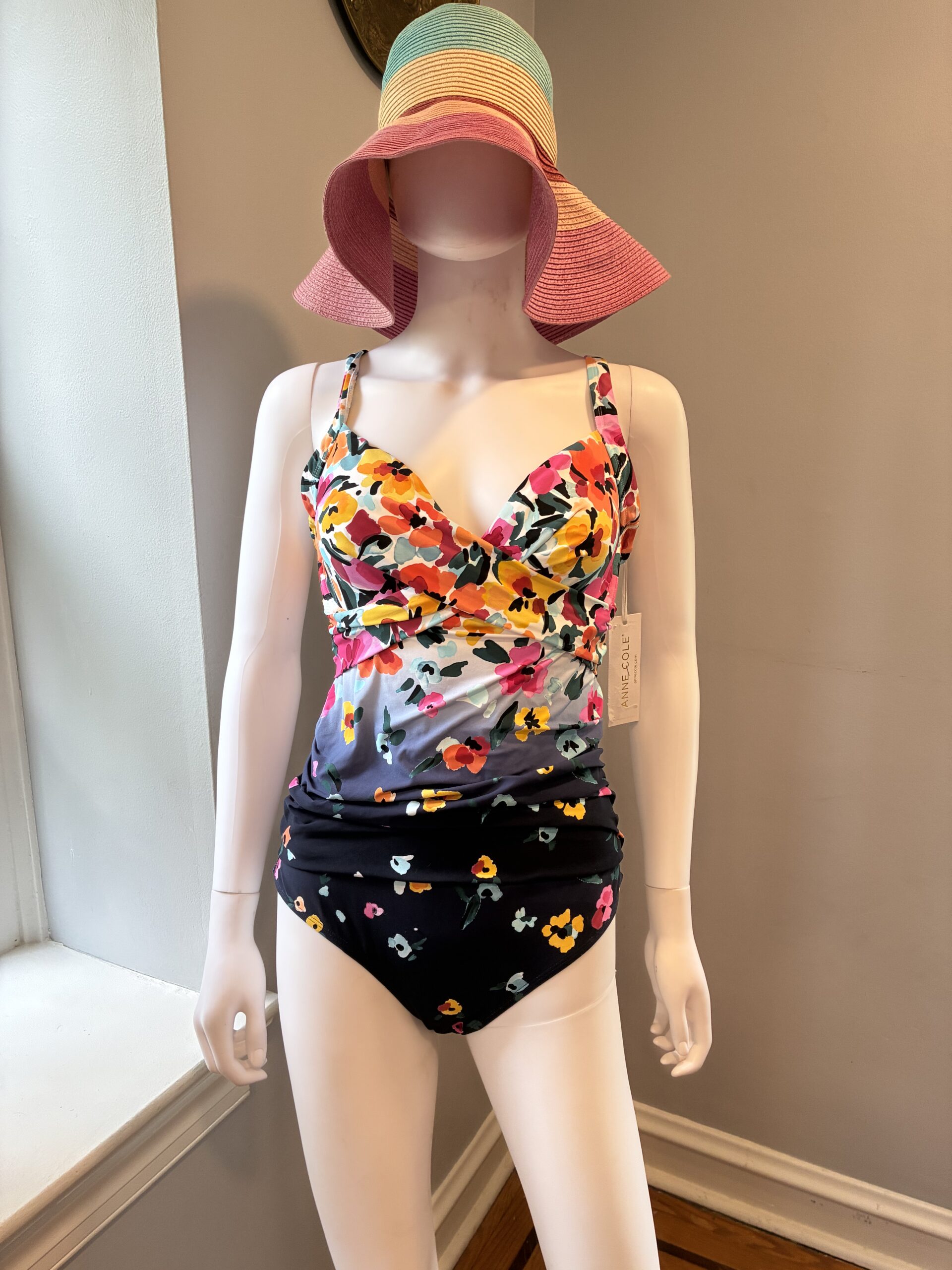 Anne Cole Women's Floral-Print Draped Underwire One-Piece Swimsuit Size 12 - Image 5