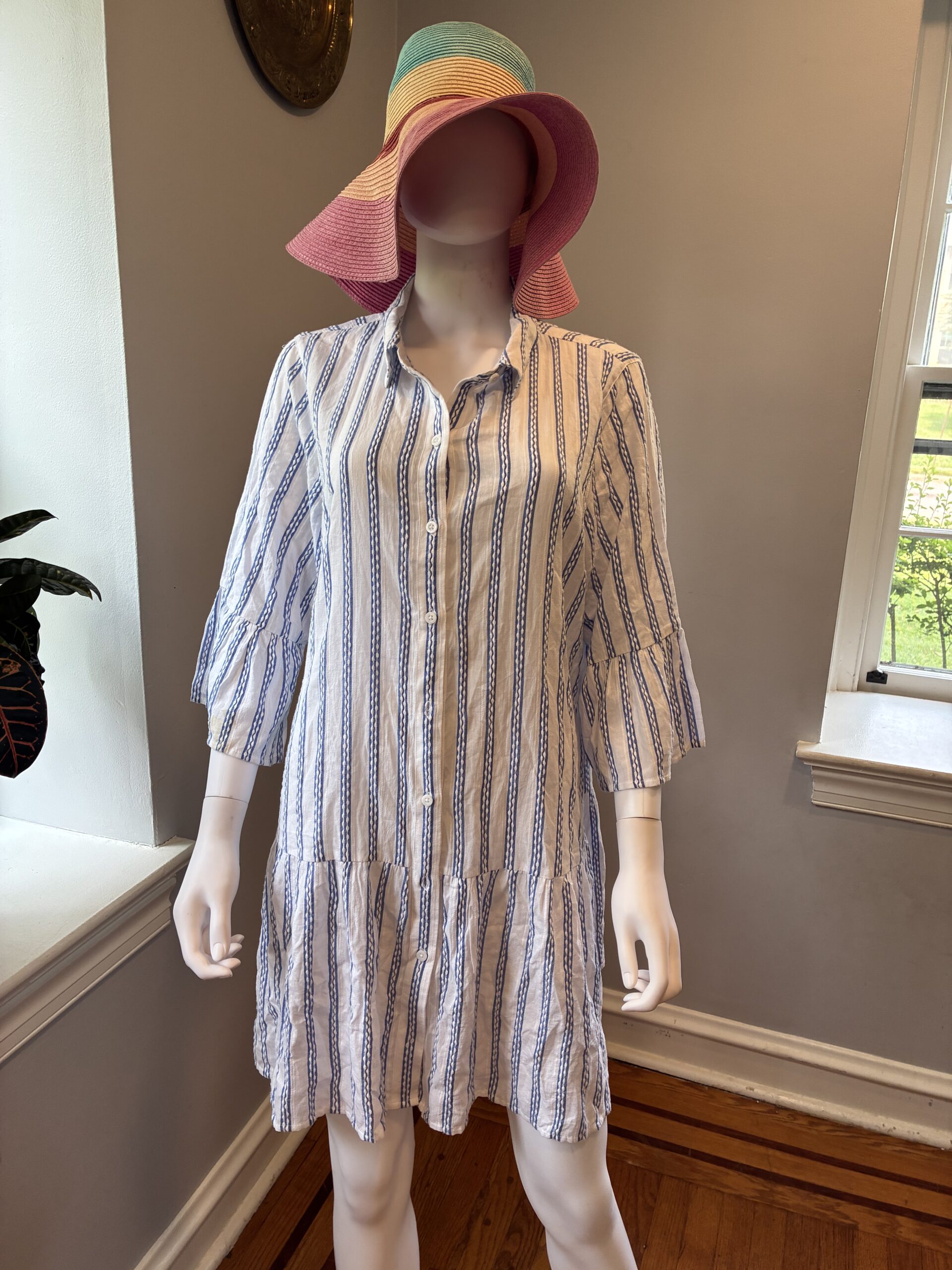 Tommy Bahama Bonita Stripe Swim Cover Up Dress Size L - Image 5