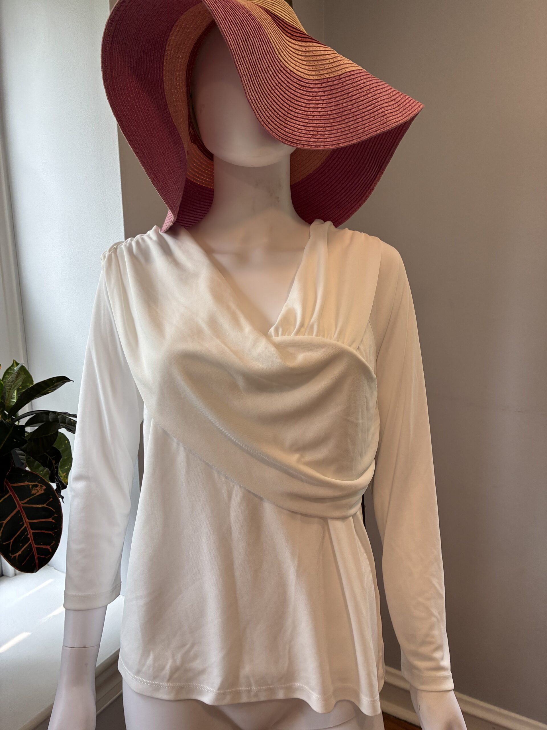 Donna Karan Women's Off-the-Shoulder Long-Sleeve Top Size XL - Image 3