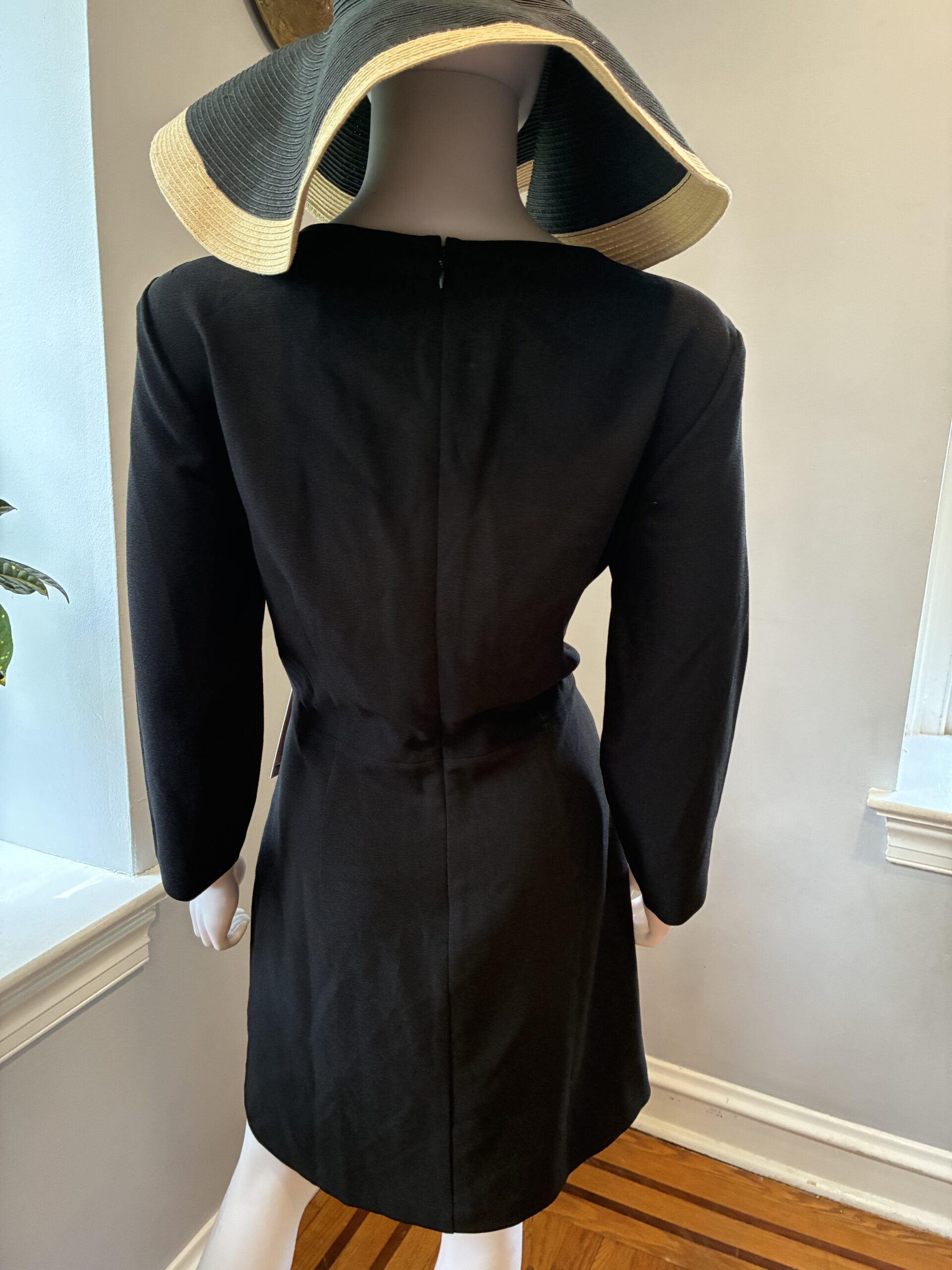 Eliza J Long Sleeve Crew Neck Fit and Flair Bow Mini Dress Size 14 - Image 4