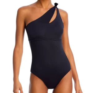 BECCA Rebecca Virtue Asymmetric Cutout One Piece Swimsuit Size M