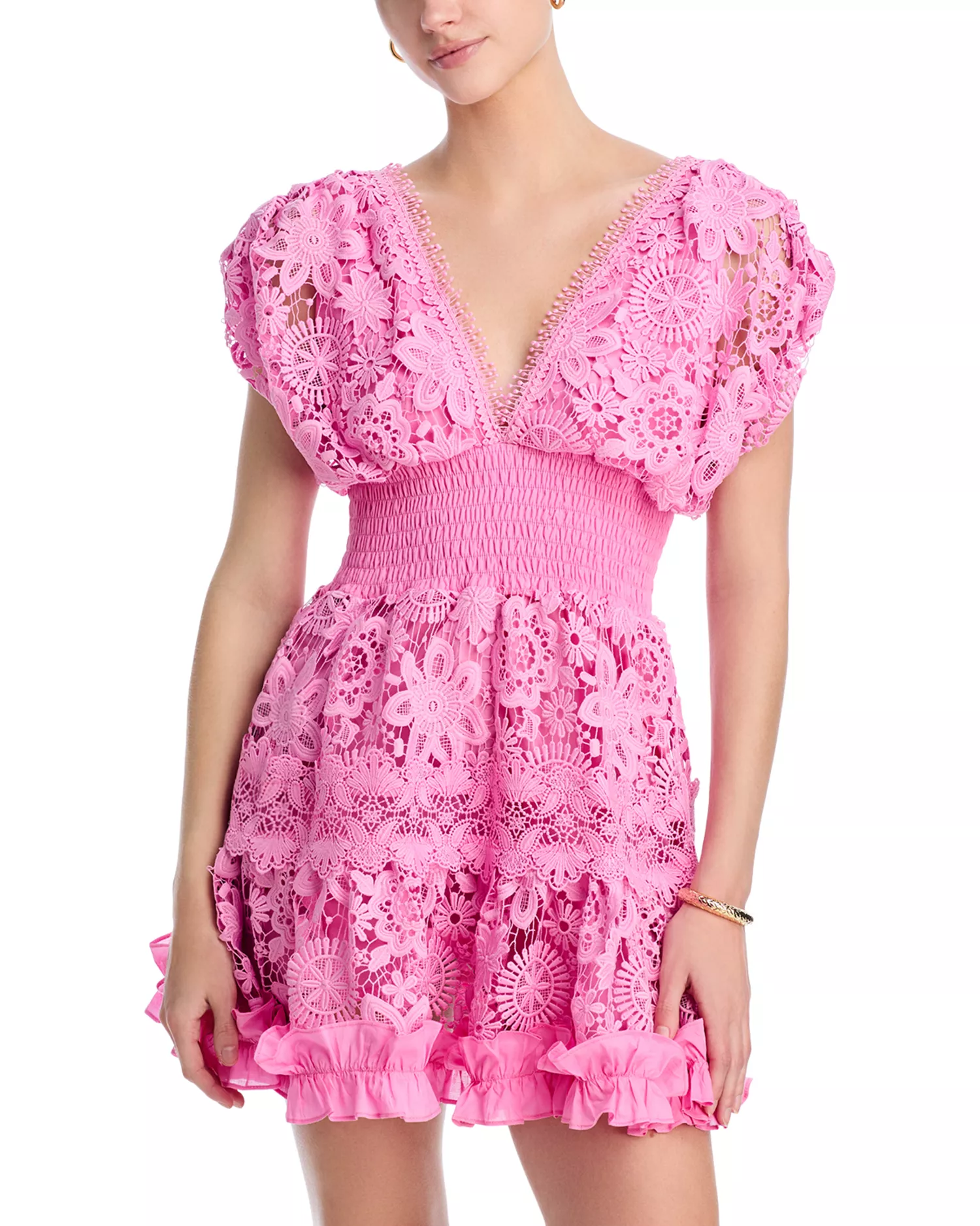 Waimari Morana Lace Embroidered Mini Dress Size XS