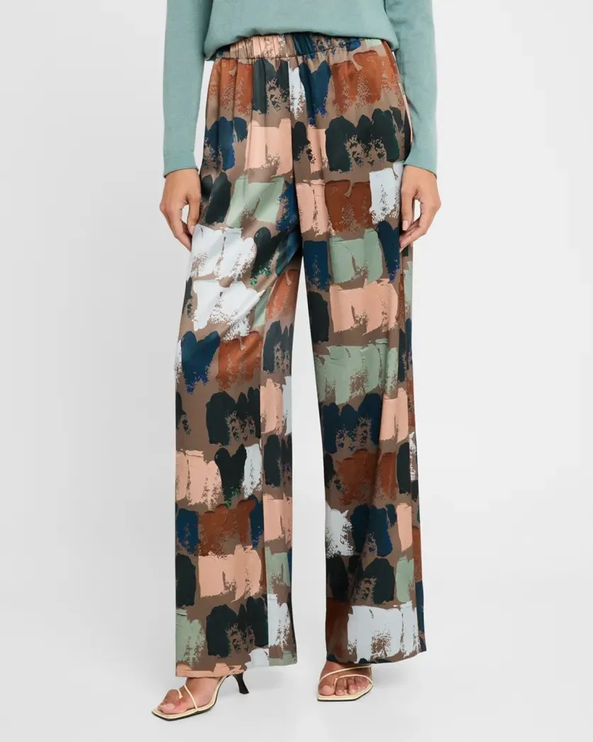 lafayette 148 new york riverside printed silk pants Size L