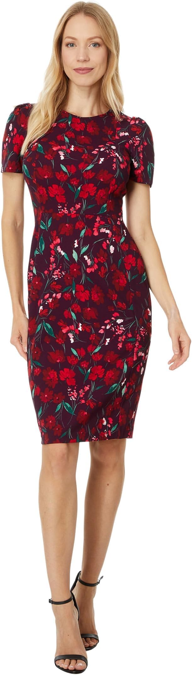Calvin Klein Women's Tulip Sleeve Floral Sheath Size 2