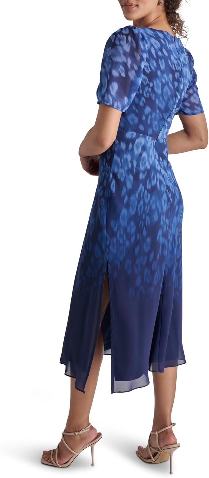 DKNY Womens Short Sleeve Sweetheart Neck Lined Side Slit Midi DressDress Size 2 - Image 5