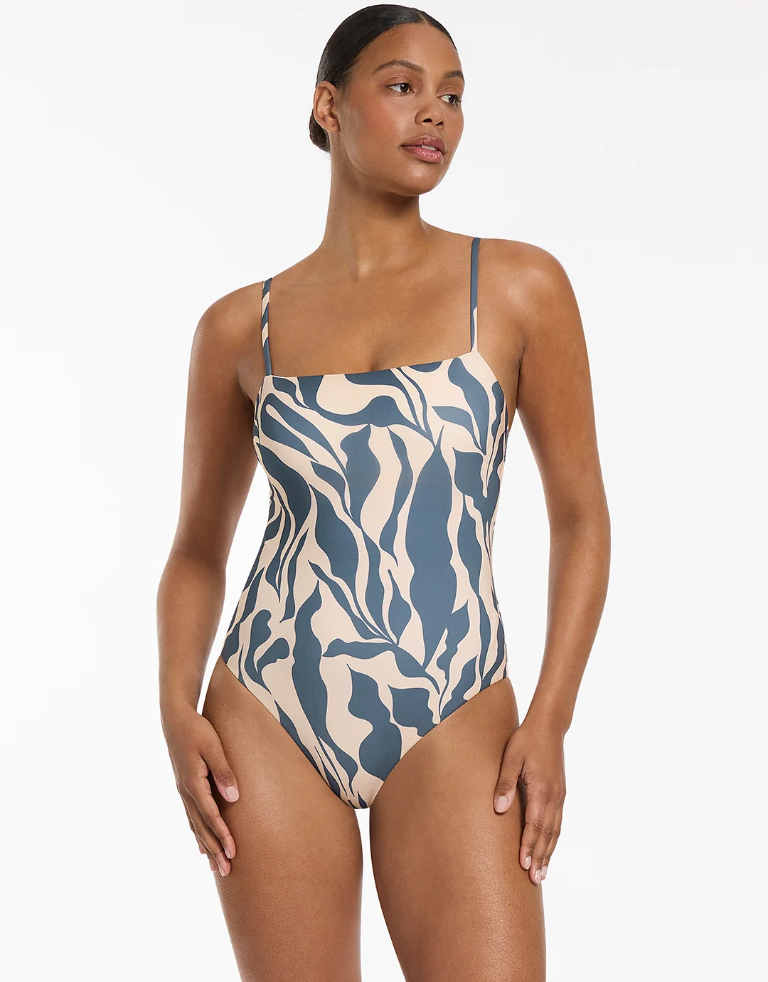 Jets Sereno Minimal Tank Swimsuit - Steel Blue Size 12