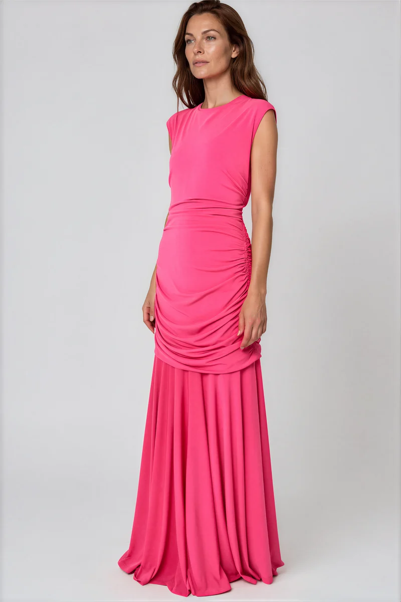 Rene Ruiz Hand Draped 2 in 1 Zip Off Stretch Knit Dress Size 10 - Image 3