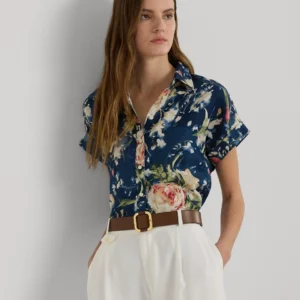 Ralph Lauren Relaxed Fit Floral Short-Sleeve Shirt Size XLarge